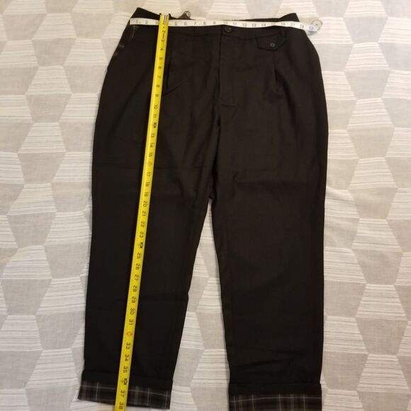 NWT Disturbia Clover Check Contrast Trouser Black Plaid Women's 14 - Picture 9 of 9